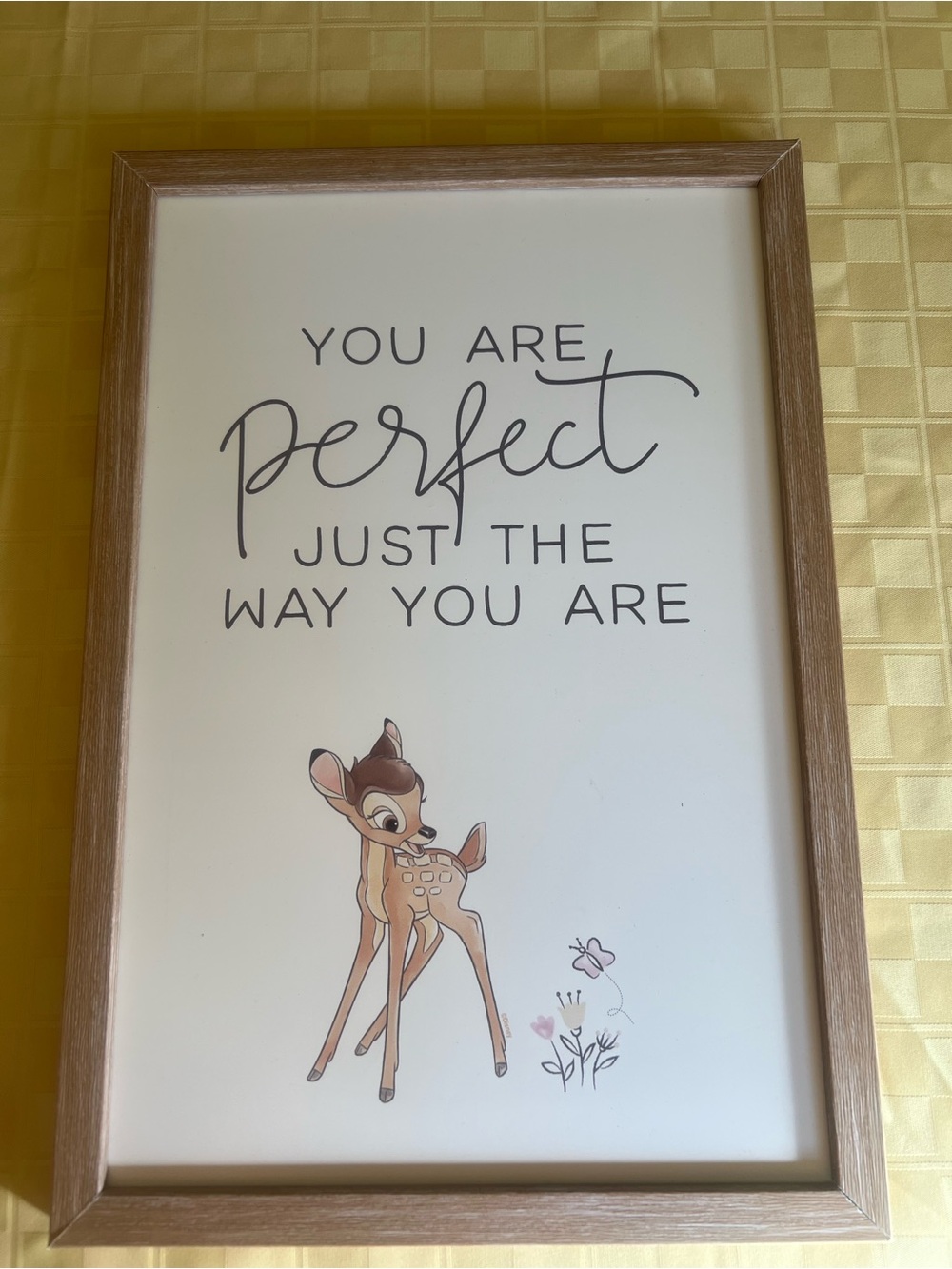 Disney Brown Framed 'You Are Perfect' Fawn Wall Art